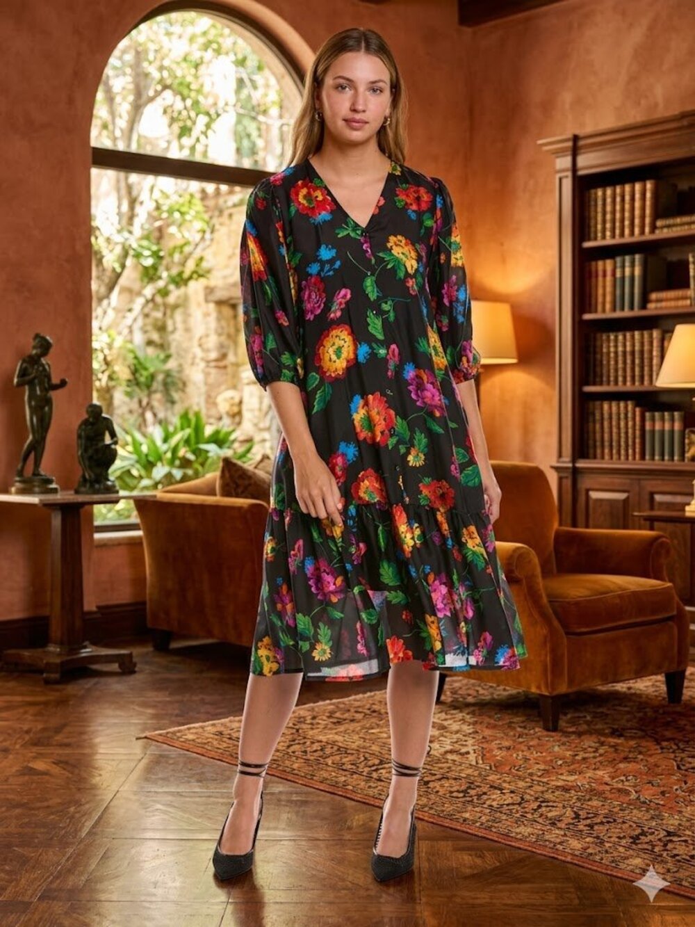 Johnny Was Silk Dress New With Tags size XS/S